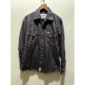 Rafter C Cowboy Collection Charcoal Gray Pearl Snap Western Shirt Mens Med